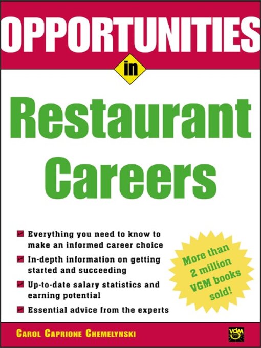 Title details for Opportunities in Restaurant Careers by Carol Caprione Chemelynski - Available
